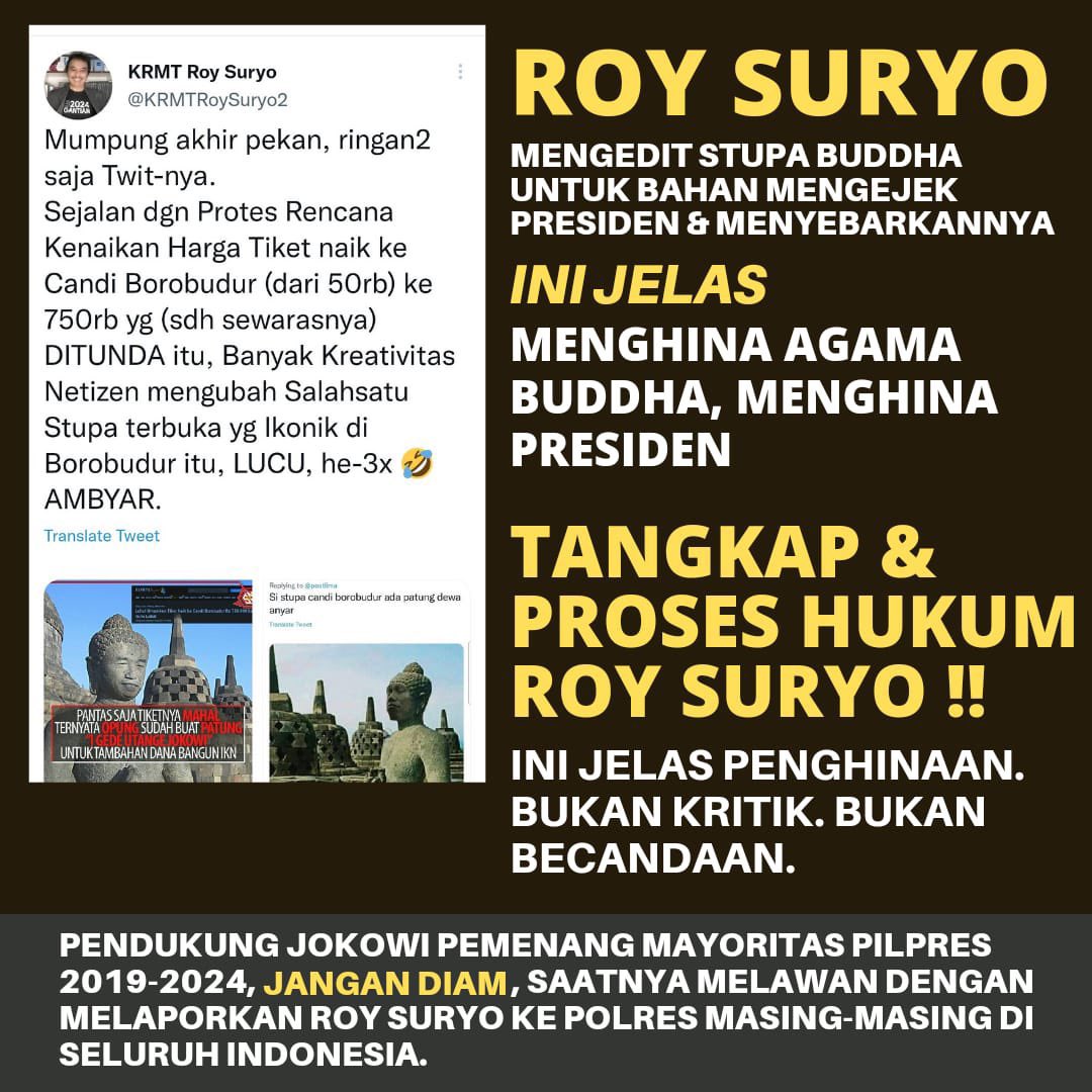 Dede Budhyarto (@kangdede78) on Twitter photo TANGKAP & PENJARAKAN!
Cc. <a href="/DivHumas_Polri/">Divisi Humas Polri</a> <a href="/CCICPolri/">Direktorat Tindak Pidana Siber Bareskrim Polri</a> TANGKAP & PENJARAKAN!
Cc. <a href="/DivHumas_Polri/">Divisi Humas Polri</a> <a href="/CCICPolri/">Direktorat Tindak Pidana Siber Bareskrim Polri</a>