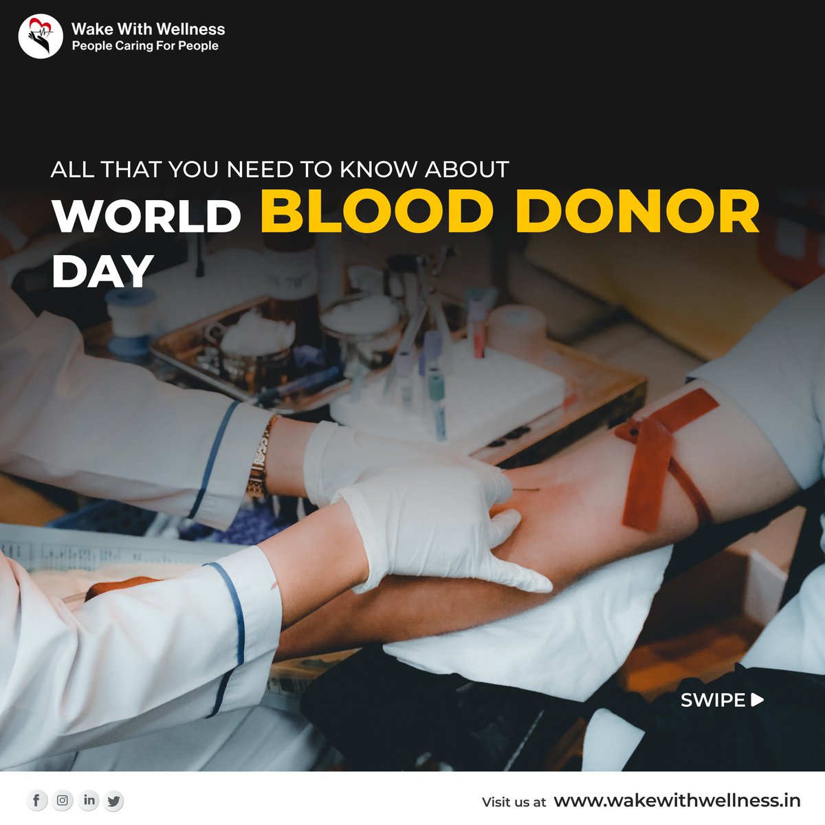 wakewwellness's tweet photo. All that you need to know about World Blood Donor Day.
Credits: ManiBharati, Sakshi Jain, Anjali
#health #blooddonorday #blooddonation #informationtechnology #getaware #gettoknow #knowitall #stayfit #stayhealthy #wakewithwellness #unitednations #cbo https://t.co/Fox9PSAkc9