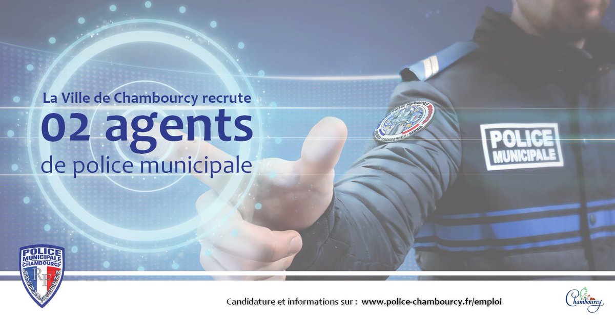 PMChambourcy's tweet photo. 🚨 [#police] La Ville de Chambourcy recrute 2 agents de police municipale

-> Pour plus d'informations : https://t.co/wtdf8kMPq4 https://t.co/l2pSCTl0Yi
