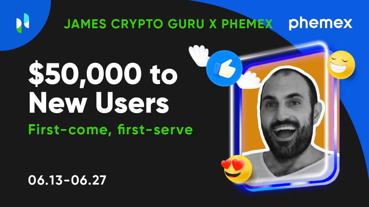 Phemex_official's tweet photo. #Phemex has partnered with crypto expert and content creator @Jamyies to offer new users amazing bonuses!💰 

More details 🔽 
https://t.co/dnAZXdoLRZ

#cryptoexpert #PhemexXJamesCryptoguru #giveaway #firstcomefirstserve #newusers https://t.co/3kpHsHg4nL