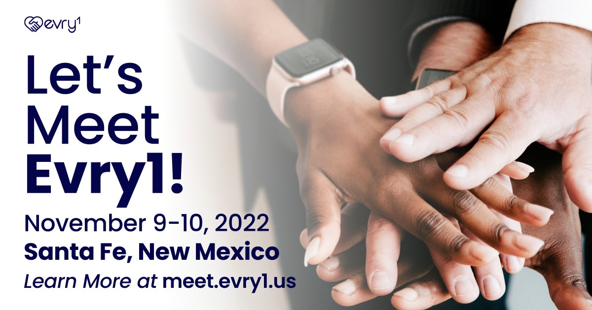 Let's Meet Evry1 under the Santa Fe sky! ☀️

Who doesn't like yoga sessions, food tastings, volunteering opportunities, and great speakers discussing various topics that will impact you professionally &amp; personally! 😎👍

Sounds like you? Click here: meet.evry1.us