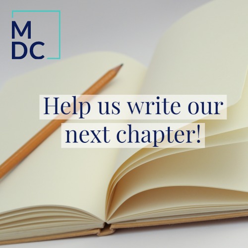 MDCRuralForward's tweet photo. Right now, MDC is entering its next chapter. We hope you’ve noticed a shift in how we communicate with you, learned more about the impact of our work, and even spotted a few changes in how we look.  

Will you help us write our next chapter?  Give here: https://t.co/z6TA15vjeM https://t.co/MJ4tf8BvJX