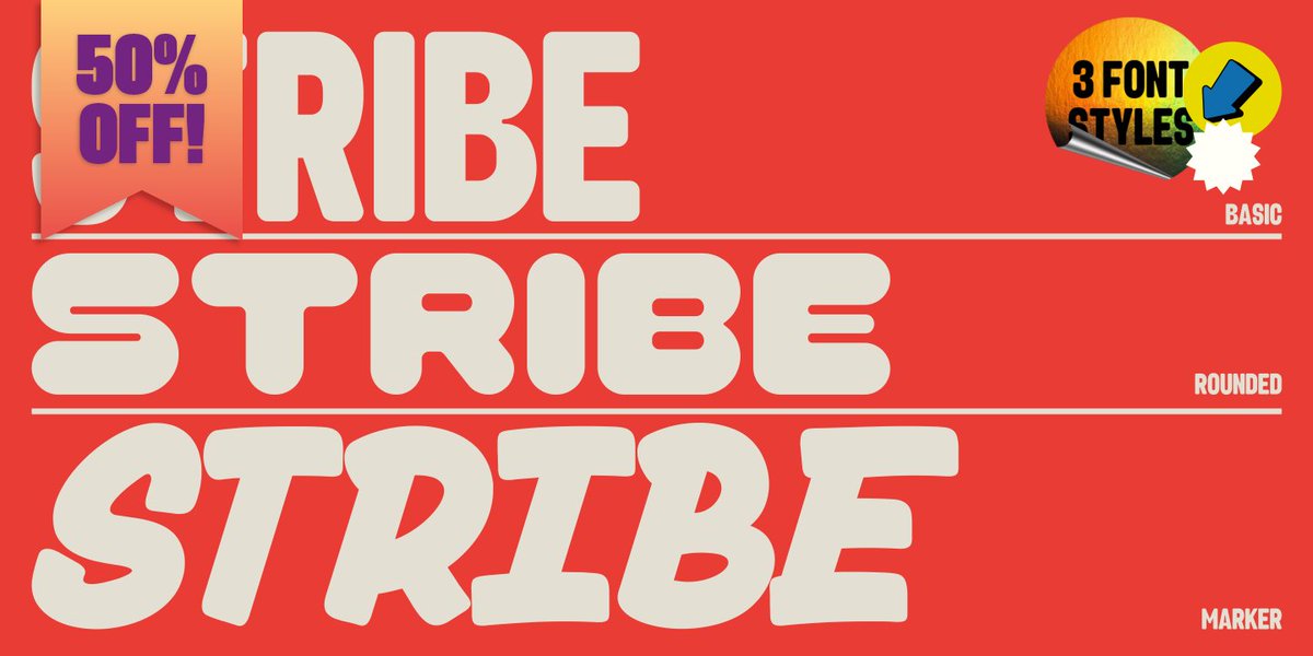 MyFonts's tweet photo. Indonesian foundry Fateh.Lab brings 2 casual families to our #SummerFontSale, each 50% off:
Stribe includes 2 #sans faces, a non-connecting casual #script & a font full of #swashes: https://t.co/2wHVfxejuG
Hub has 3 #sans #fonts + a #script: https://t.co/GYmIdtbDVi https://t.co/ilFuUGHGvy