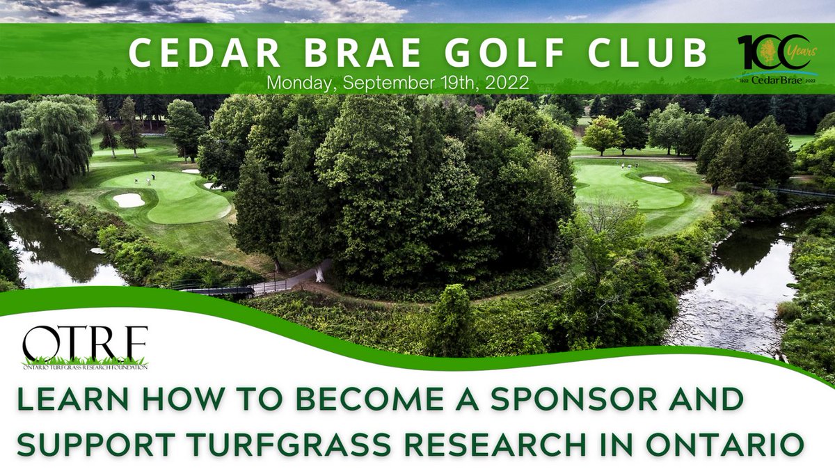 Do you want to become an #OTRF Sponsor for our 2022 #Golf Tournament? Your support will do wonders by funding #turfgrass research-vital to support healthy green spaces within our communities. Visit otrf.ca/golf-tournamen… for more info!