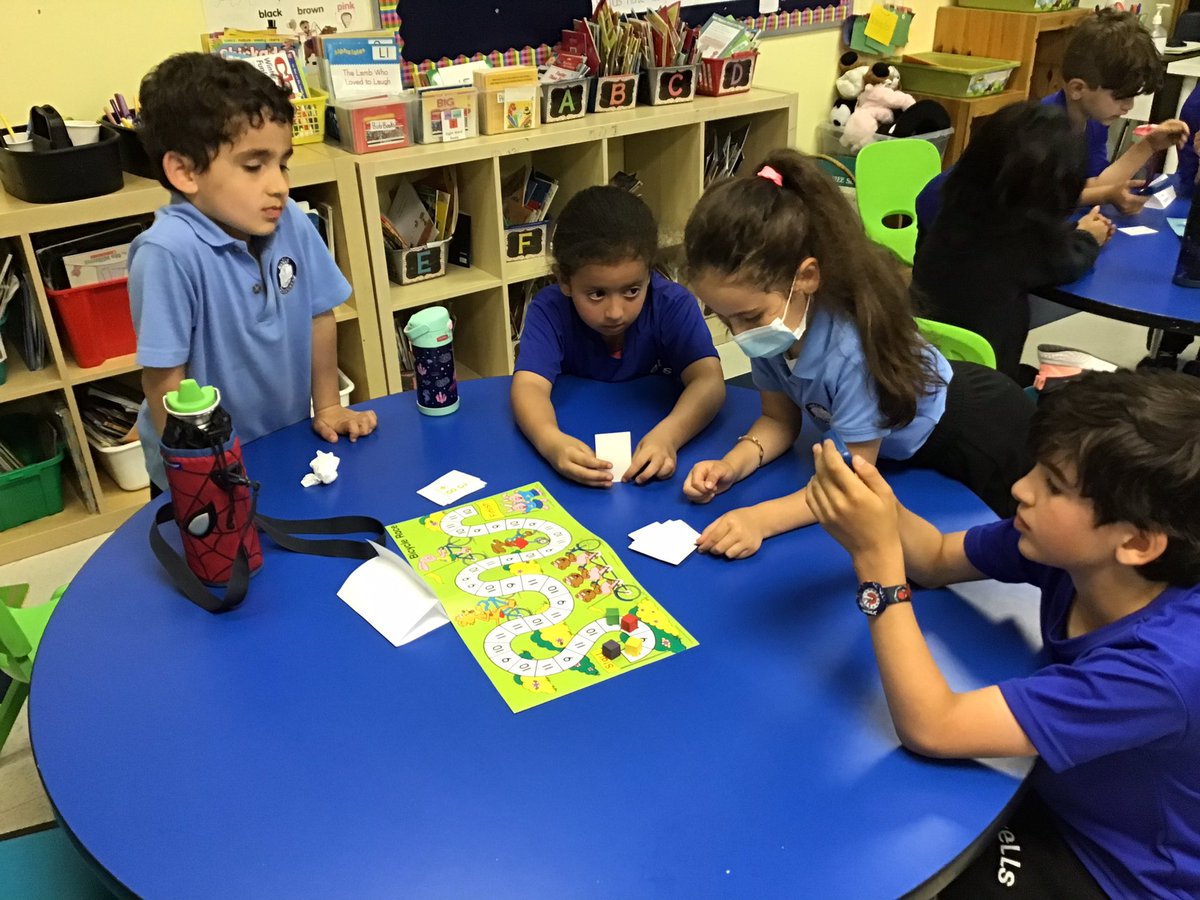 MsSpecksClass's tweet photo. Practicing our #addition skills this morning by playing a board game with friends! #teamworkmakesthedreamwork #mathisfun https://t.co/rgbPr2GPbu
