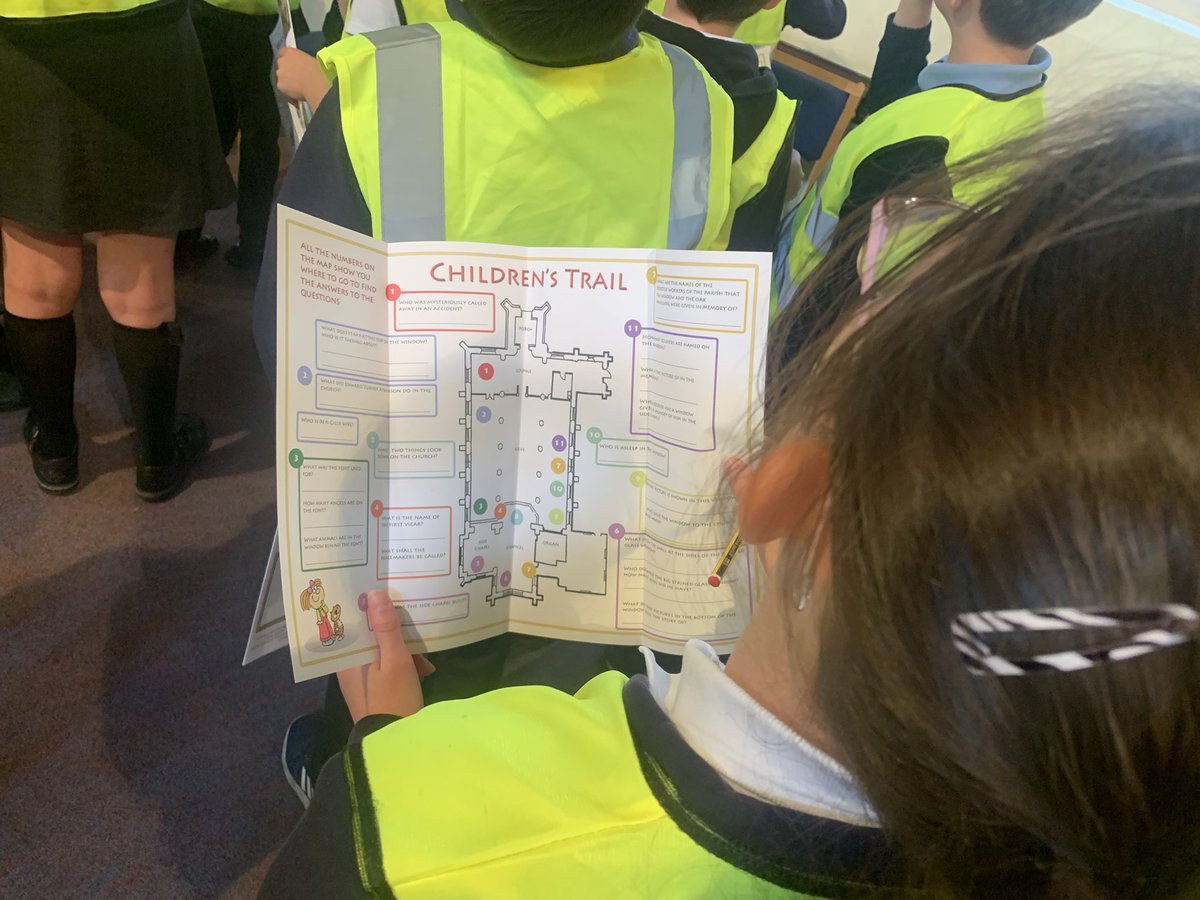 _misscorcoran's tweet photo. Year 5 had a brilliant time at Holy Trinity Church today learning about stories depicted in stained glass and Baptism. A big thank you to Gary from Holy Trinity. https://t.co/MlCO4Gf60u