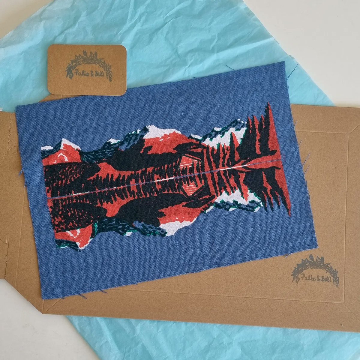 palkobuci's tweet photo. Are you stuck for Father's day gift ideas? Our Mountain Lake print might be a good choice for those who like outdoors and nature 😀 

The one on the picture is on its way to their new owner in Devon.
#FathersDay #giftideas #naturelovers #etsyseller #affordableart #linensilkscreen https://t.co/MSpJgYjjBQ