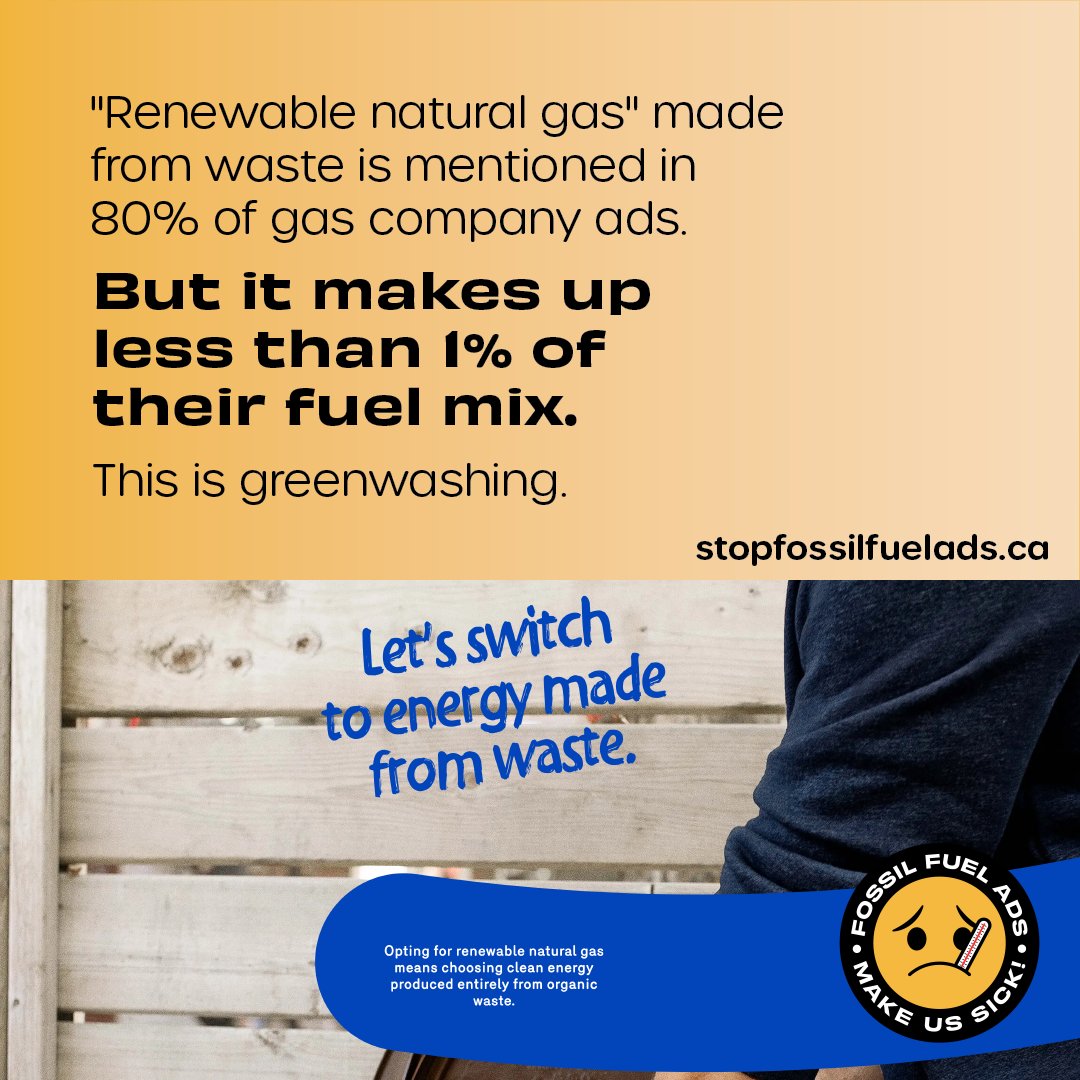 Do you think harmful #fossilfuel industry #greenwashing and misinformation needs to be regulated, just like the tobacco industry?

Sign our open letter to the government of #Canada demanding a full ban on fossil fuel ads!

Visit stopfossilfuelads.ca now!
#StopFossilFuelAds