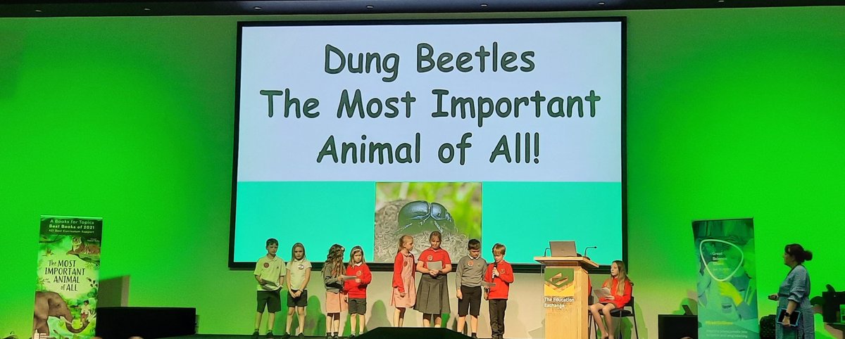 What is the most important animal of all? Of course it's the #DungBeetle! @MonkFrystonSch students tell everyone why!
#TheMostImportantAnimalOfAll #GreatSciShare
1/2