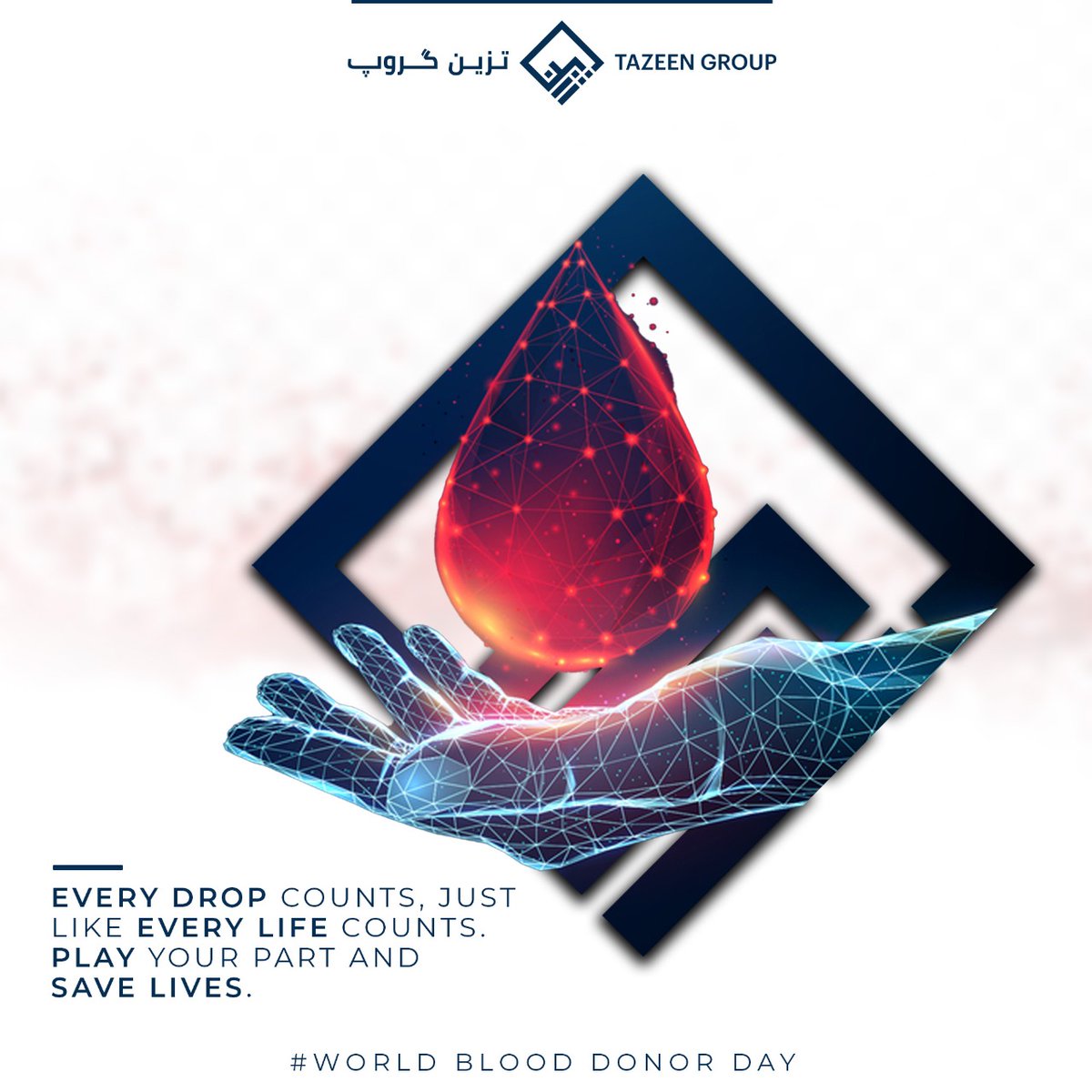 TazeenGroup's tweet photo. On this 14th June, Tazeen Group stands with the slogan "Donating blood is an act of solidarity. Join the effort and save lives" to showcase the role of blood donors in saving lives. 
#luxury #business #realestate #viral #buy #businessdistrict #interiordesign #realtor https://t.co/kT7IHaoYz9