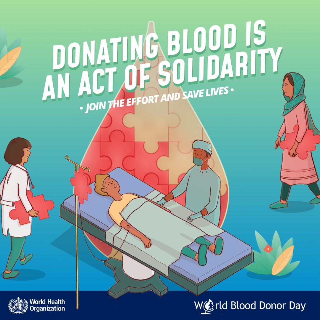 🩸 Aujourd'hui, c'est la journée internationale du don de sang. Rejoignez le mouvement et sauvez des vies! --- Today is International Blood Donor Day. Join the effort and save lives! 🩸

#savealife #blooddonation
