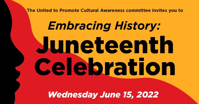 UCF's tweet photo. Come celebrate Juneteenth by joining in on a panel discussion and networking lunch with influential leaders in our community 🗣

📍@UCFDowntown Communication and Media Building, Room 182 A/B
🕚 11 AM - 1:30 PM

Learn more and register 👇