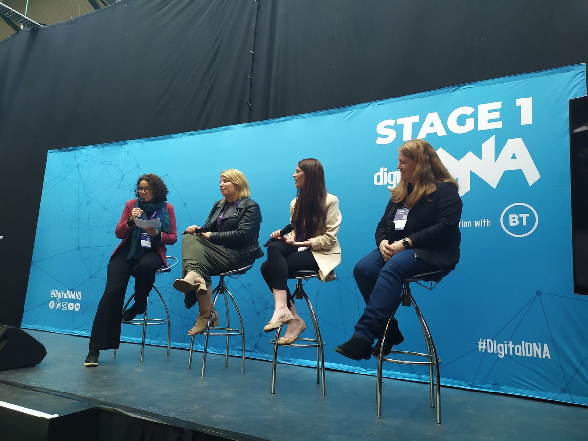 Great to be at an in person event again! Here at <a href="/DigitalDNAHQ/">Digital DNA Belfast</a> for our panel Women in Tech Leaders - 3 local site leads coming from different paths to tell us about their journey <a href="/janinecrosbie/">Janine Crosbie</a> <a href="/stacymallon/">Lauren Colin</a> <a href="/FDNewToT/">Fustina Donaghy</a> and headed up by our own <a href="/ClaireENixon/">Claire Nixon</a>