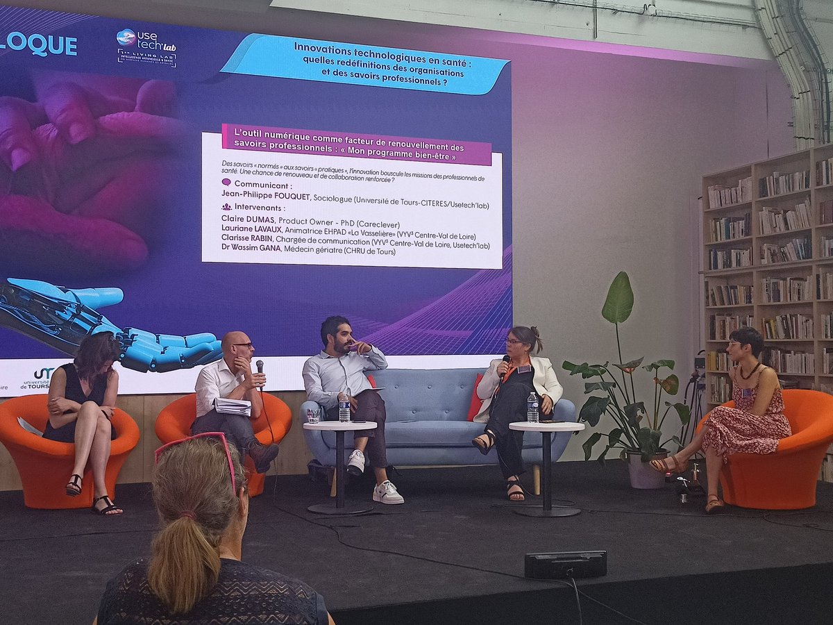 2ème colloque du Use Tech'Lab sur les innovations technologiques en santé, à <a href="/mametours/">MAME</a> Quelles redéfinitions des organisations et des savoirs professionnels ? <a href="/CHRU_Tours/">CHRU de Tours</a> <a href="/vyv3cvl/">VYV³ Centre-Val de Loire</a> @UnivTours