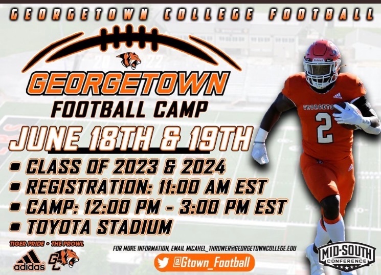 seanwynn_1's tweet photo. Any specialist interested in playing at the next level come check us out this weekend. Come compete against the best, and see why Georgetown has the best specialists in the NAIA year after year!! https://t.co/F9q1JlAYUr