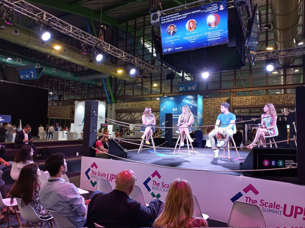 APTE_es's tweet photo. ❓¿Cómo pueden las empresas apoyar a las #startutps y #scaleups a crecer?
🗣Cristina Andrés, directora de Marketing Corporativo y Prospección de Mercados de @ParkeEuskadi, modera un debate muy interesante con @IBM_ES, @oracle_esby @santander_es.
#LosParquesAportan #DES2022 https://t.co/3qYadMxVlG