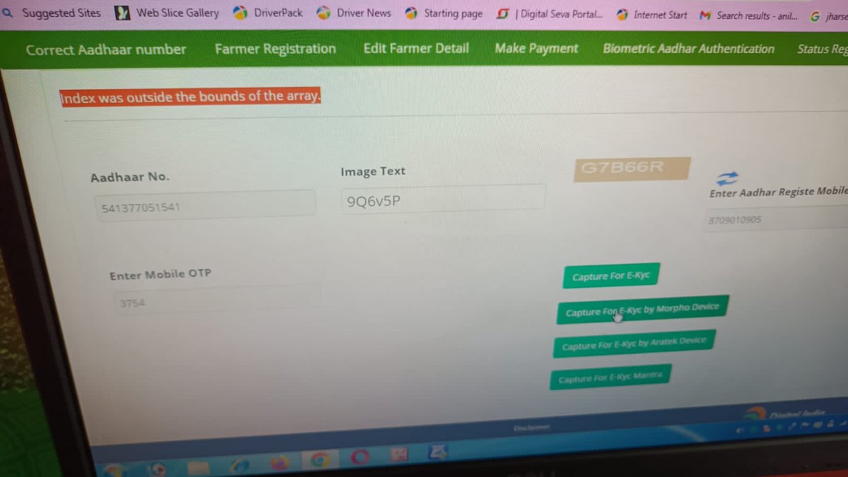 nareshhill100's tweet photo. Facing issue during PM-Kissan e-eyc pls resolve it as soon as possible since 15 days unable to do ekyc. https://t.co/dbVeBHkvbI