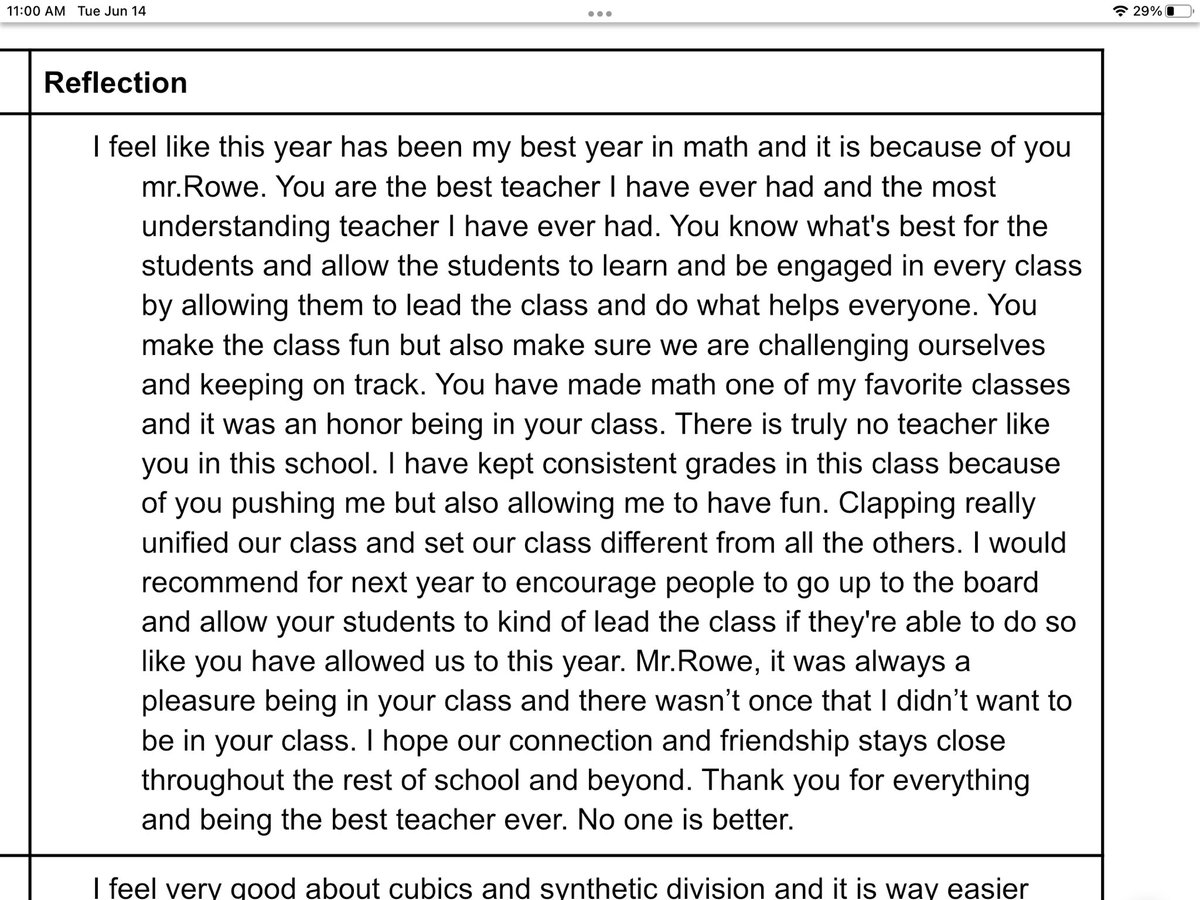 RoweRikW's tweet photo. THIS is a huge reward of teaching! #SoHumbled https://t.co/jkEFATlfEY