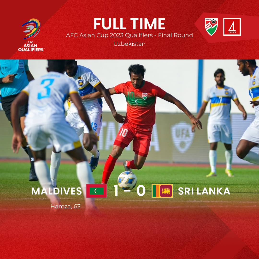 Full time! 1 - 0

#AsianCup2023Qualifiers #maldives