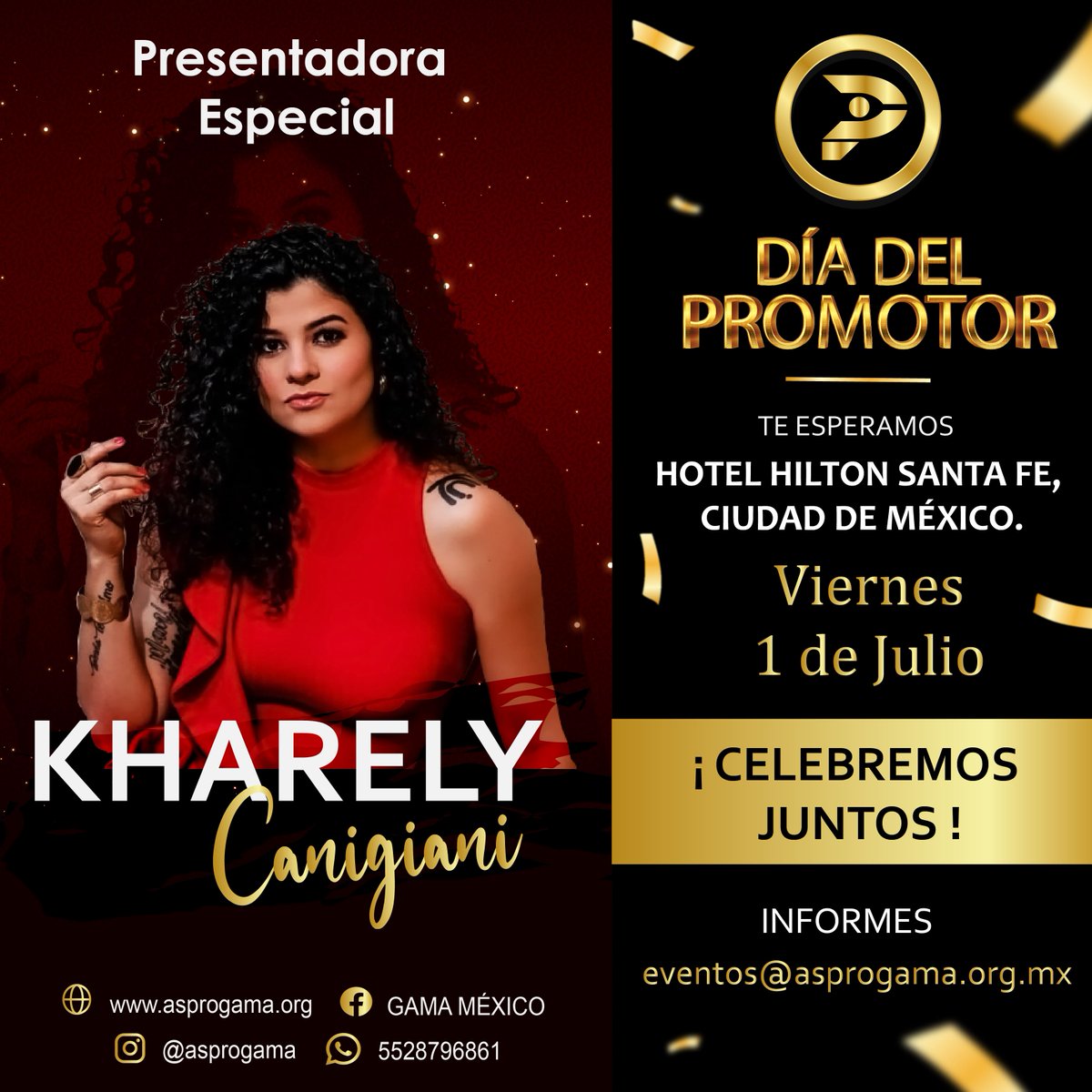 asprogamamx's tweet photo. #ASPROGAMA te invita a ser parte de la cuarta edición del #DÍADELPROMOTOR 🎖🏆 el próximo #viernes 1️⃣ de #JULIO 🗓 en vivo en el 📍Hotel Hilton Santa Fe en la Ciudad de México 🇲🇽.
Para mayor información permanece atento a nuestras redes sociales. https://t.co/pG1JCFZyg6