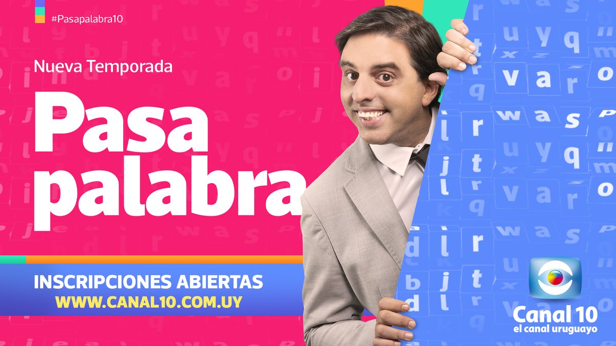SI SOS BUENO CON LAS PALABRAS Y TE TENÉS FE PARA COMPLETAR EL ROSCO:

¡Vení a jugar, divertirte y ganar!

Inscribite ya en canal10.com.uy/inscripciones-…

PASAPALABRA, Un programa con todas las letras

<a href="/canal10uruguay/">Canal 10</a>