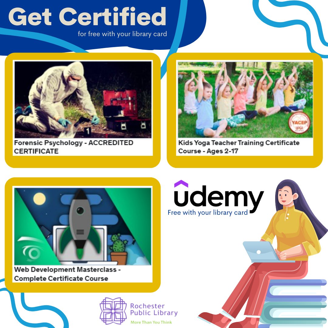 InnovationROC's tweet photo. Quick reminder: Udemy is free for Rochester residents when you sign up with a @MCLS library card! 

#learning #udemy #onlinecourse #ROC https://t.co/5LCvPk4WCN