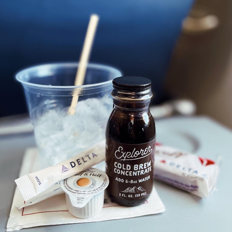 Delta's tweet photo. New sips and snacks are here, just in time for summer travel!

Take a look at our refreshed onboard offerings across cabins.