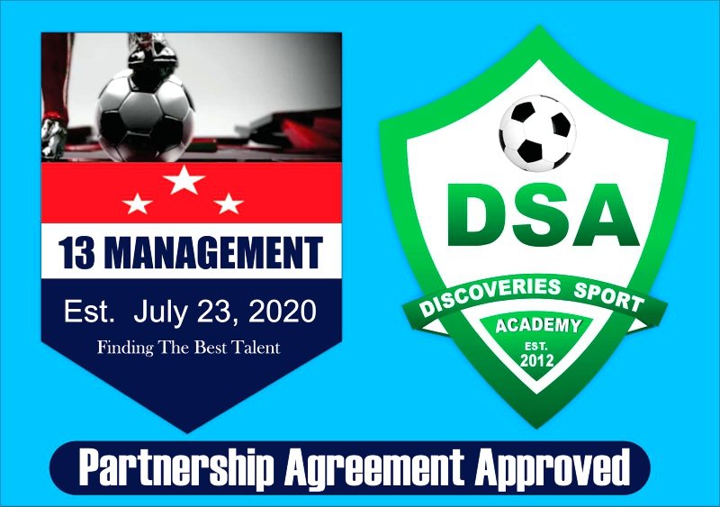 13SportsM's tweet photo. 🚨 New Partnership Agreement Alert 
We are pleased to announce to the public that #13Management and Newly Promoted 3rd Division club Discoveries fc 

#13Managemen #Discoveries Sports Academy #Finding the best Talent https://t.co/4ceUsjoNU1