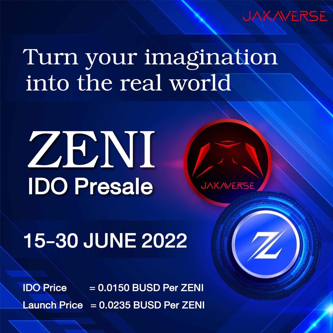 ZENITOKEN's tweet photo. 📣 IDO Presale of ZENI Token (fire)

The wait is over, don't miss your chance to join our IDO Presale
 
ZENI Token is one of two native tokens in the JAKAVERSE ecosystem
 
Purchase Quantity Per Order: 
Maximum Purchase =  200,000 ZENI
Minimum Purchase  =  2,000 ZENI https://t.co/66kooEFf6Z