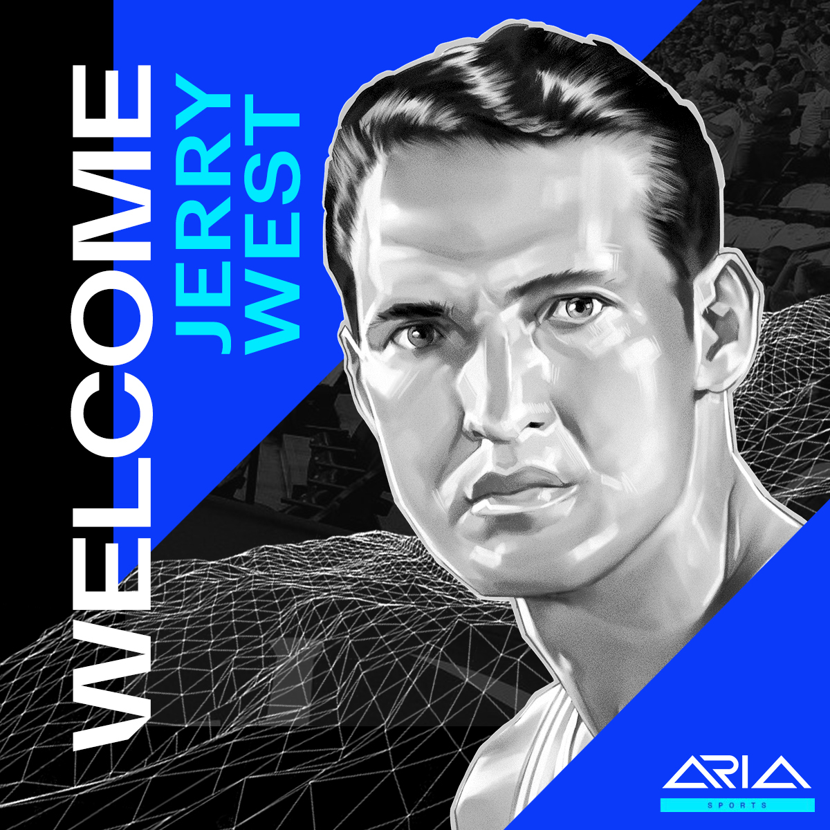 TheAriaExchange's tweet photo. This is more than digital collectibles, this is the cultural history of sports. We are excited to announce our exclusive partnerships with none other than “the logo” himself, Mr. Jerry West, to the #ARIARoster. Be the first to know when we drop an NFT with this basketball legend! https://t.co/hWDRSr3Q4S