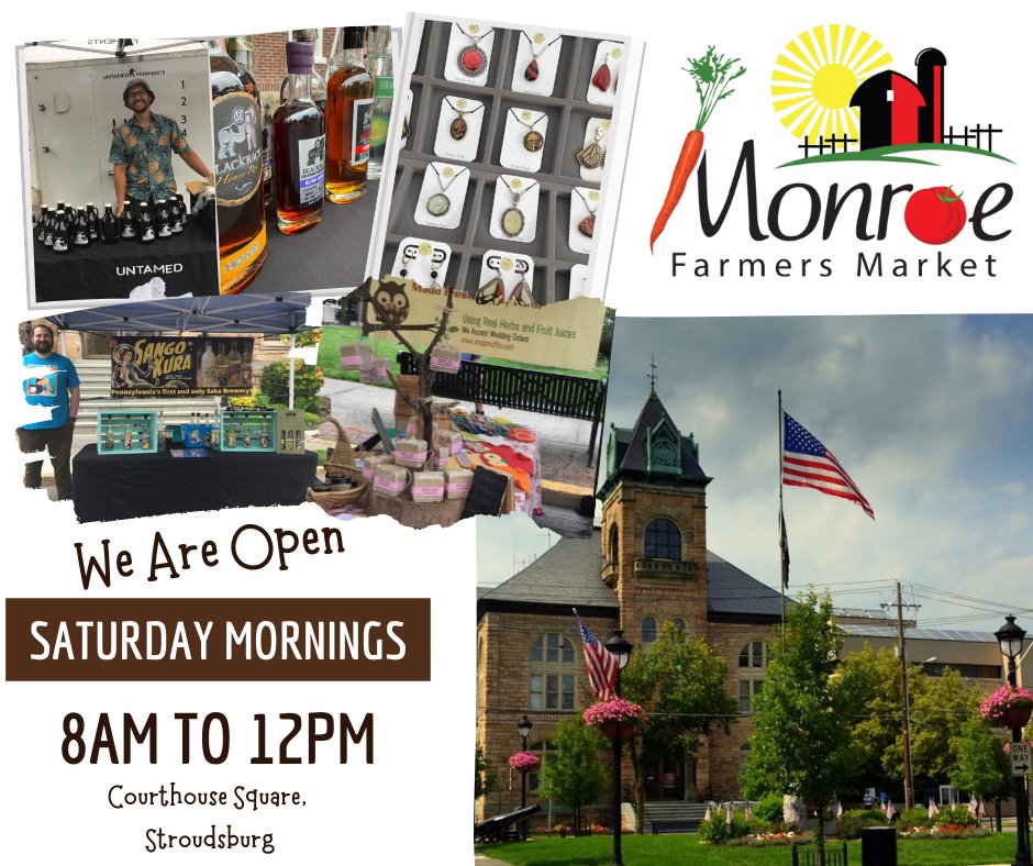 MonroFarmMarket's tweet photo. Father’s Day is this Sunday! If you need to pick up a last-minute gift or two, come shop at the Monroe Farmers Market. We have cool and unique gifts for Dad 😍. 
Wines 🍷, spirits 🍾, homemade soaps 🧼, jewelry 💎 and more. 
Open Saturday mornings, 8am to 12pm.
 📍 Courthouse ... https://t.co/4cgD0F43oC