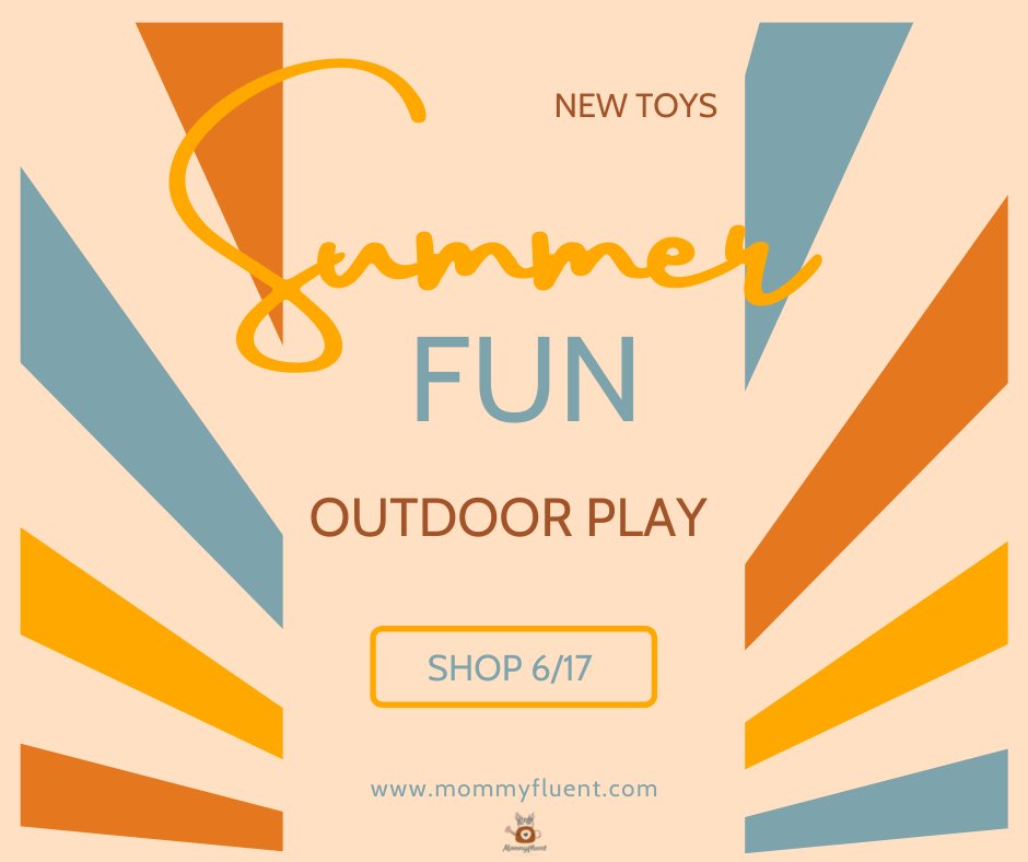Mommyfluent's tweet photo. This collection of Outdoor Play toys are perfect for Summer ☀️🐻🌱

Filled with fun toys &amp; activities that will naturally help young children develop essential motor skills.

available 6/17 at https://t.co/xMAEAJzzcR

#toystore #onlinetoystore #mommyfluent https://t.co/KwpUfpV8KN