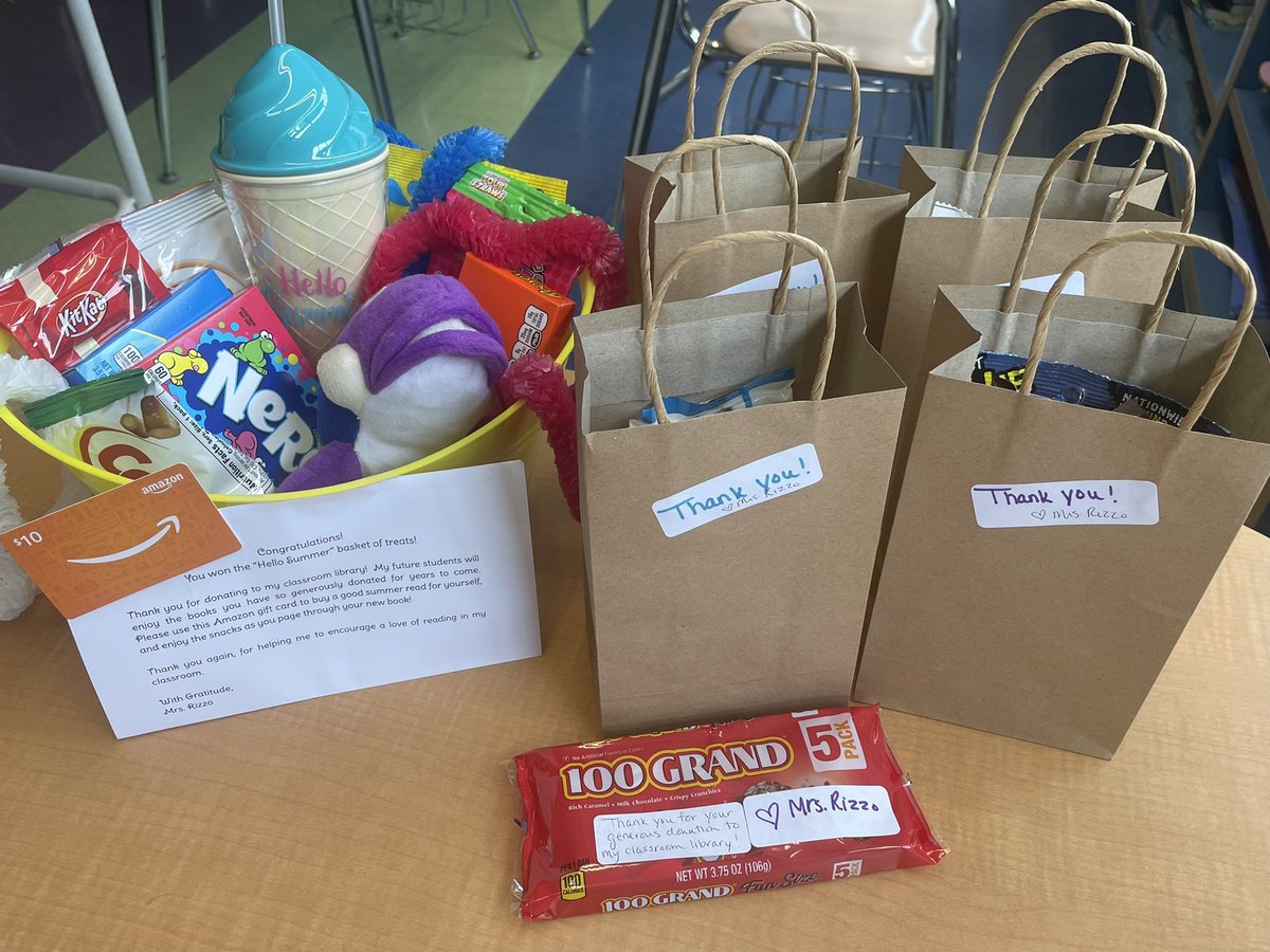 As of this morning, my students have donated 78 books to my classroom library! WOW! Can’t wait to see who is going to win my raffle prizes! One donated book=A chance to win the “Hello Summer” grand prize basket or a few other “sweet” prizes! ❤️📚