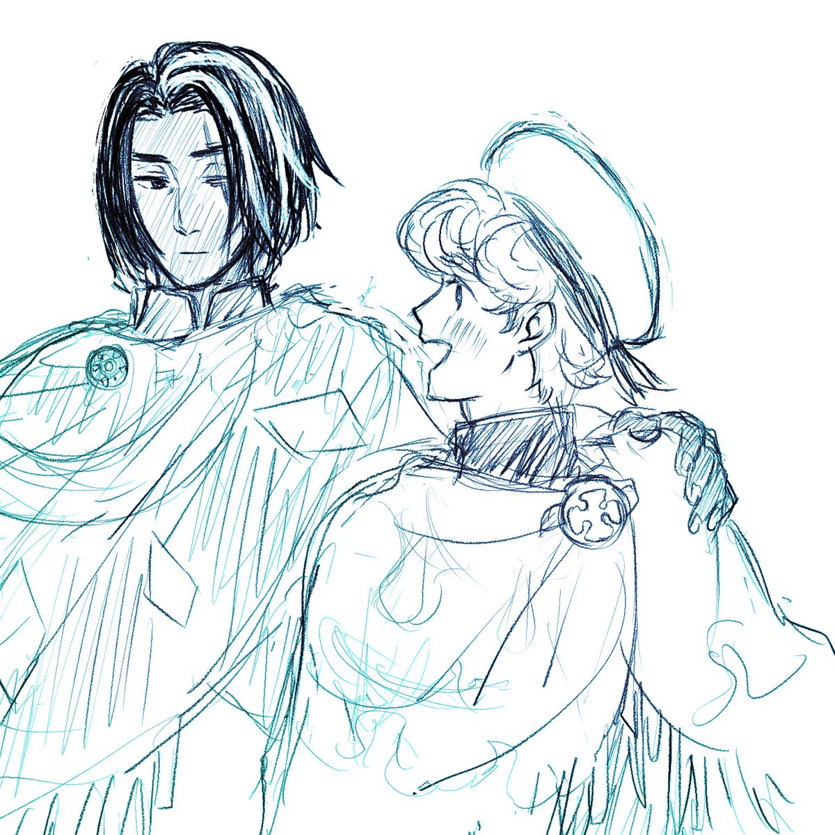 ※🍪擬人化🍫🥛
新しいスキンを見てさ、なんかこう、、🍫🥛もカジュアルおしゃれペアルックでおでーとしてくれんかなて、、、エマにはおしゃれがわからぬ。だが推しかぷのおでーとに対する執念は人一倍敏感であった。
🥛くんは🍫さまばっかり見てるから🍫さまは前見て歩いて…危ないから…て思いつつ