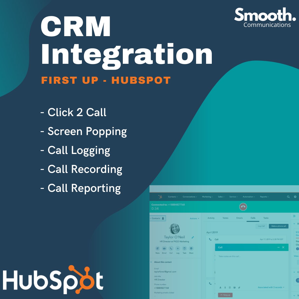 Smooth_Comms's tweet image. Does your business use the rapidly growing Hubspot as its CRM? Link all your communications into one screen with our CRM connector. 

#UCAAS #VOIP #Integrations