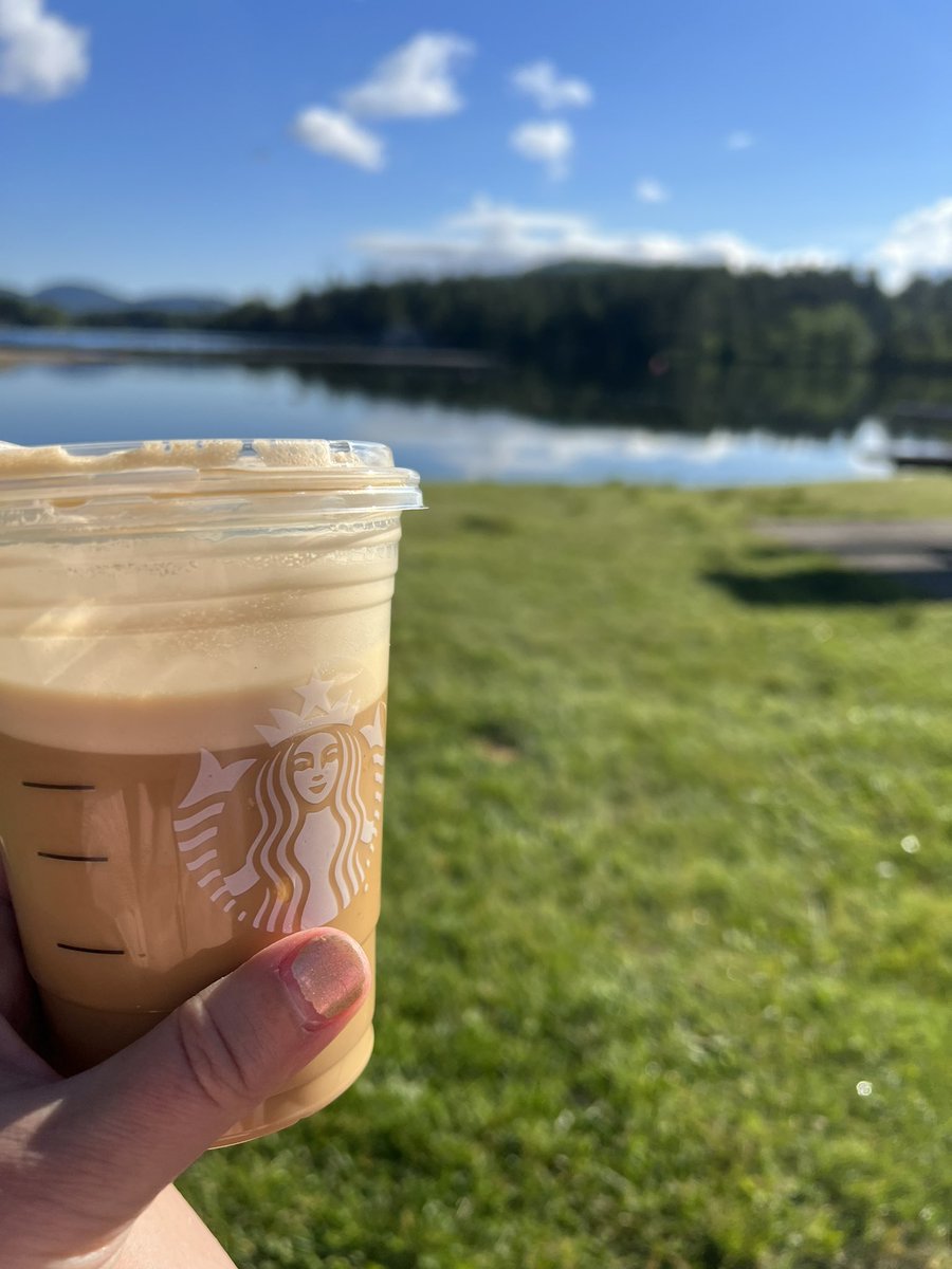 AdkRunner's tweet photo. Morning swim in Mirror Lake followed by a walk for coffee. A great way to start my day. #lovewhereyoulive https://t.co/a8zueJsoYm