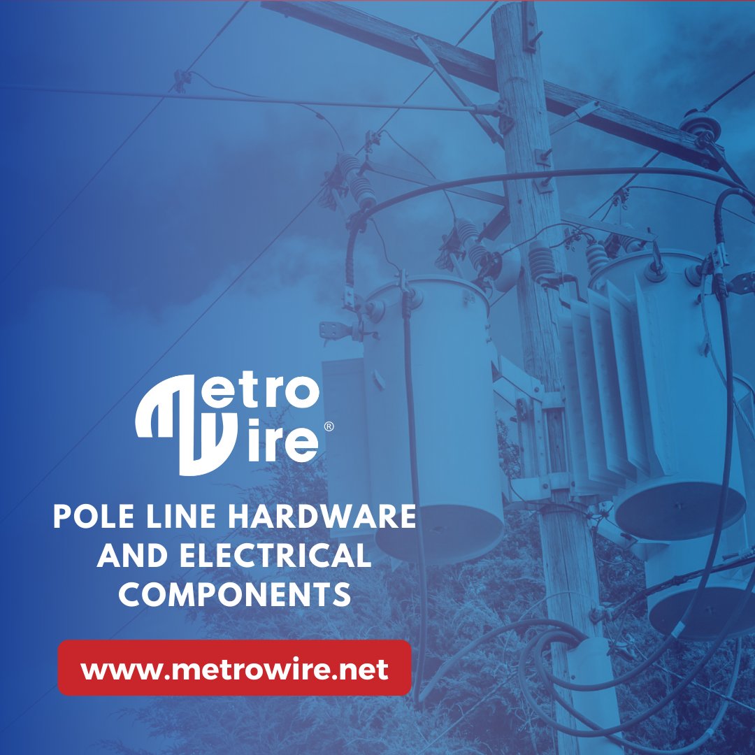 MetroWireCable's tweet photo. We are more than just wire &amp; cable!  Learn more about our utility pole line hardware and electrical component offerings here: https://t.co/3CKViL0KcT https://t.co/jHkMqYv3mg