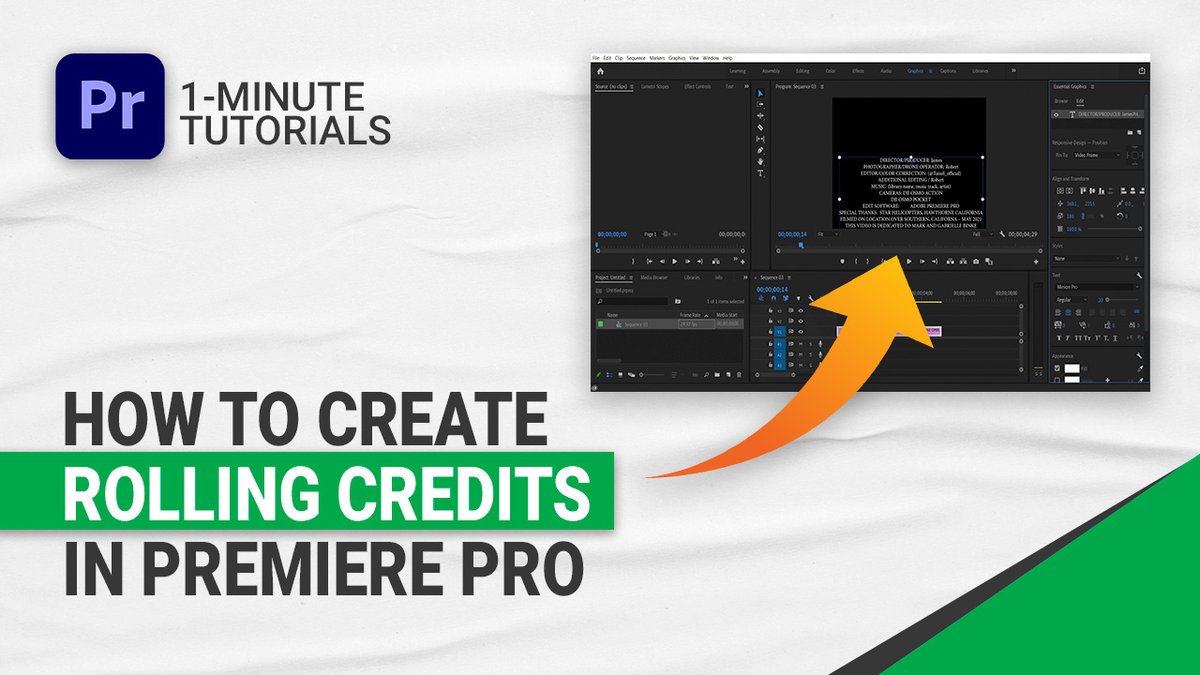 tuixelofficial's tweet photo. In this tutorial, you will be learning how to create rolling credits inside adobe premiere pro

Watch a step-by-step tutorial on our youtube channel, Link in bio.

Full Tutorial: https://t.co/t5gnpNVbMy

Sent DM/Email at: care.tuixel@gmail.com

#premierepro #adobetutorials https://t.co/dvhsECVWpp