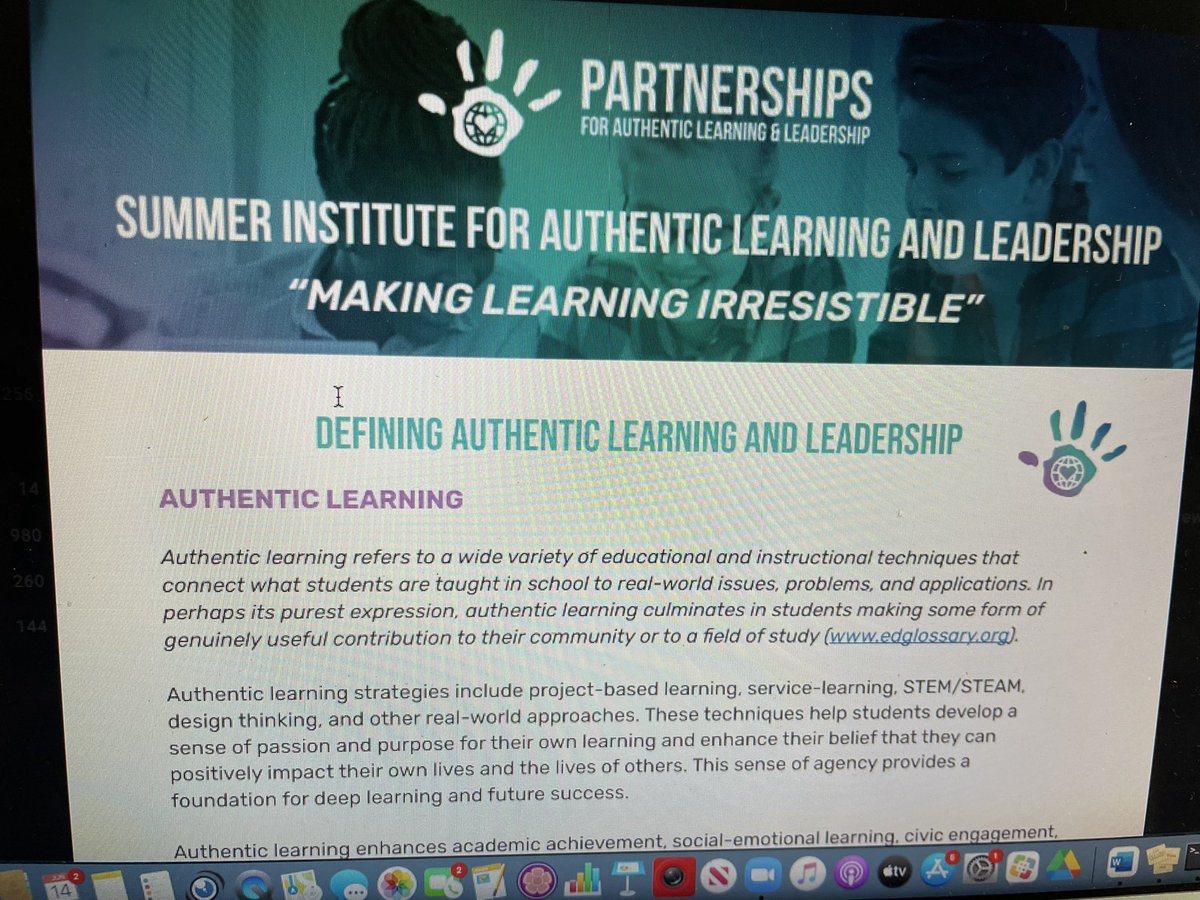 mattdematteis's tweet photo. Very excited to present at the summer institute for authentic learning and leadership on the value of student led public exhibitions of learning at the end of July. A bit intimidating being a part of such an amazing line up of educators and leaders from around the country. https://t.co/WU4orSe1zt