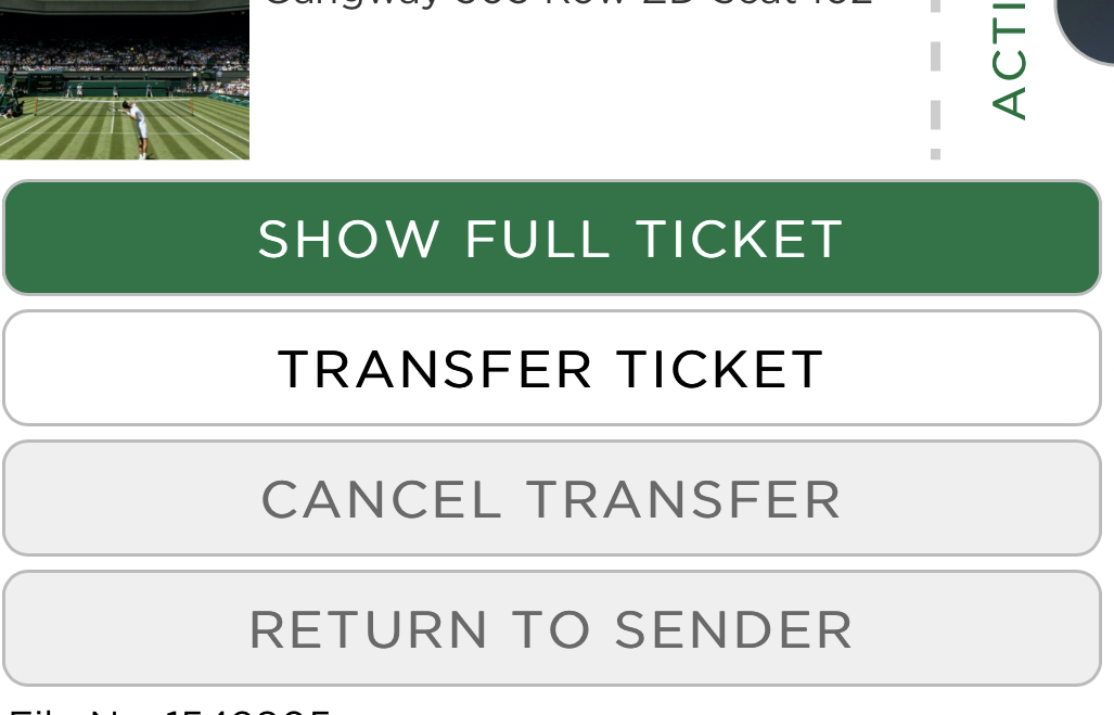 olivzz's tweet photo. @Wimbledon Official app has option to transfer tickets. Website T&amp;Cs say tickets are STRICTLY NON-TRANSFERABLE. Want to give tickets to my parents - which is true?? https://t.co/q5B7eSDeXV https://t.co/XYnrnfhqBS