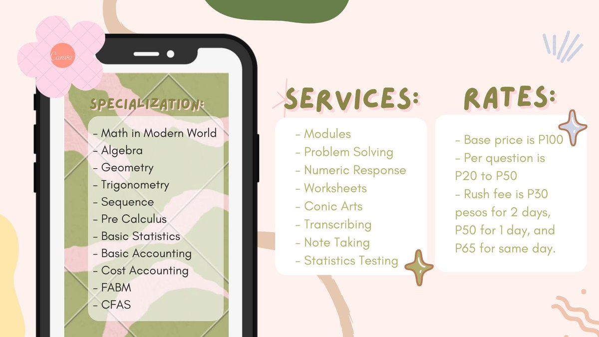 zoesolves's tweet photo. hello! ☆彡 

this is zoe ⌨️ and i am here to cater your academic needs! i am accepting rush and non-rush commissions. 🌷

don’t hesitate to dm us for inquiries!

for feedbacks: #zoesolves
for services: #zoeservices https://t.co/xbRSq2khlG