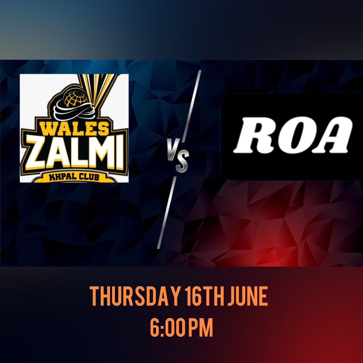 Big match this Thursday in Pontcanna field against Roath please do come to support our boys #Cardiff #globalzalmi #waleszalmi #cardiffmidweek
