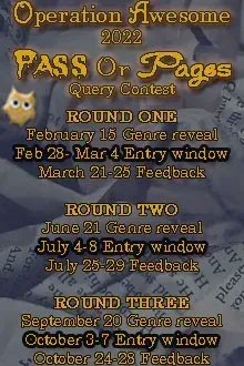 OpAwesome6's tweet image. Pass or Pages #querycontest 2022 
Round Two
#writers #authors  #WritingCommunity 
Take a chance at getting feedback from several agents who will either PASS on your query or request PAGES!
Please spread the word. Like and share.
buff.ly/2wbZYz2