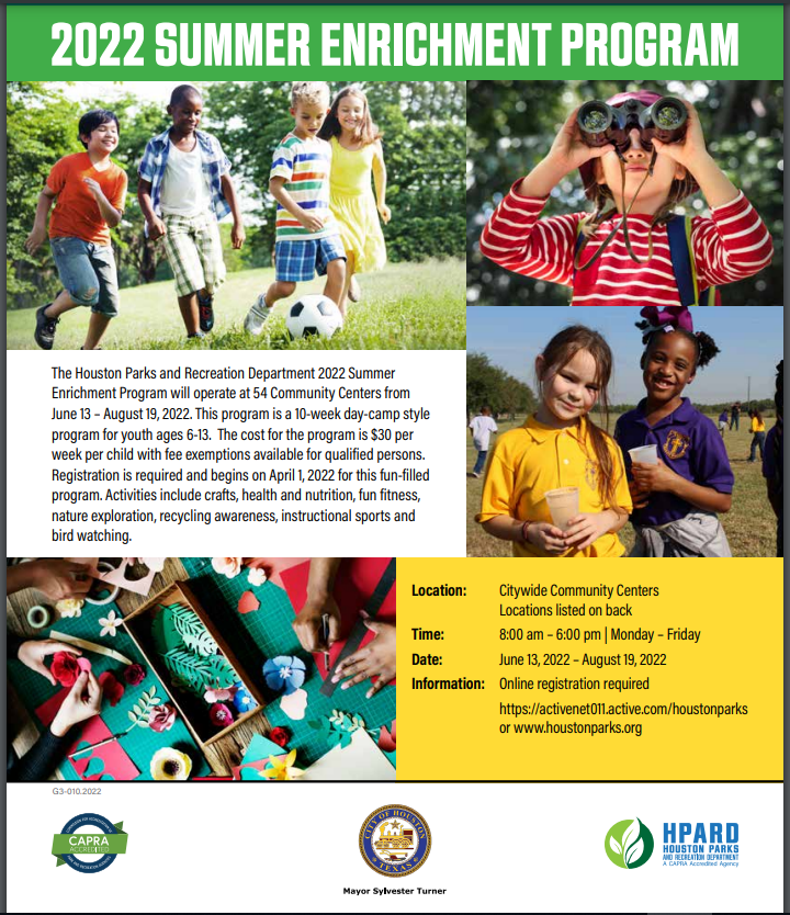 BerryWraparound's tweet image. The local parks in our area that are offering summer enrichment are Clark Park, Moody Park, Shady Lane Park and Melrose Park. It is 30 dollars a week per child.  When you register you must make sure you are selecting the right park. @robertozamora @JamesBerryHISD