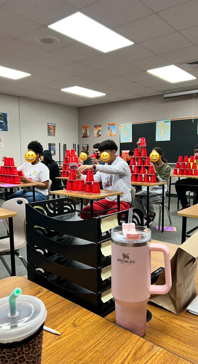 Math isn’t the ONLY thing we’re learning in summer school! Today’s mindset lesson included a Minute to Win It cup stacking activity to initiate conversations about perseverance ☀️ #summerschool #KSAT <a href="/katyisd/">Katy ISD</a> <a href="/ramimtulp/">ᖇᗩᗰI ☀️</a> #8thgrademath