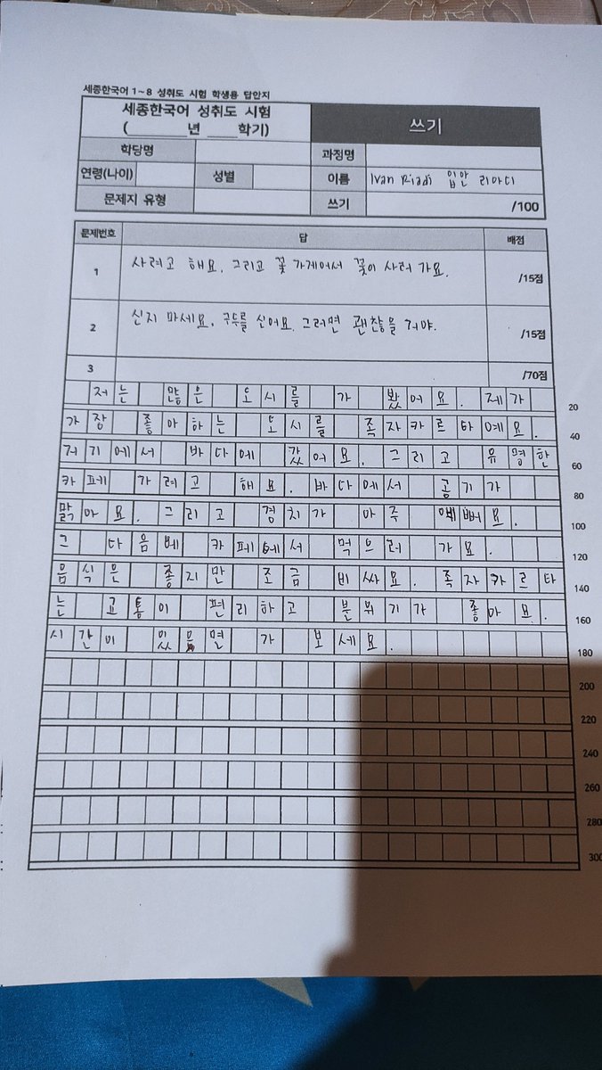 Ujian susah bettt
baru sadar tata penulisan salah mana cma di minta sampe 100 kata doang
목요일에 봅시다 ㅠㅠ