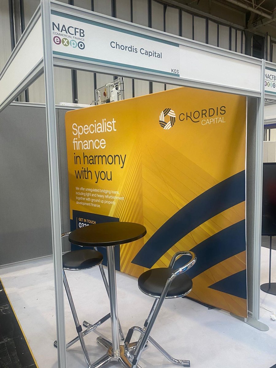 Just In case you haven't already heard... 👀

Chordis will be at Stand K03 tomorrow at the <a href="/NACFB/">NACFB</a> 
Commercial Finance Expo. We'll be up bright and early to answer all your questions and help you find the best solution for your individual circumstances. 

#cfe2022
