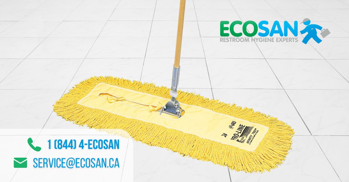 Never be without high-quality cleaning products when you enroll in mop service from ECOSAN Hygiene! Our experienced, uniformed technicians will carefully remove soiled mop heads during each visit and replace them with freshly laundered ones. ecosan.ca/mat-and-mop-se…