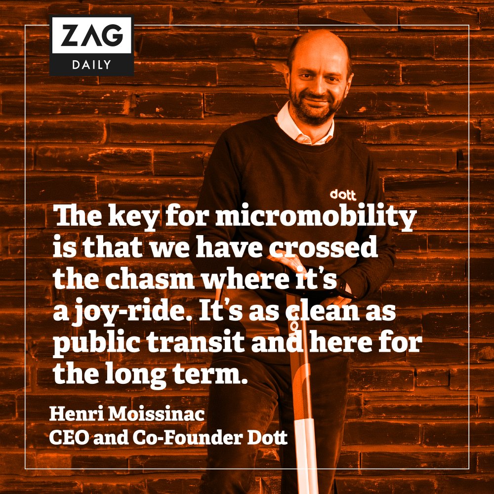 ZagDaily's tweet image. On the eve of his keynote at #MOVE2022, @ZagDaily spoke exclusively to @Dott CEO @moissinac on the appeal of micromobility and how he aims to improve accessibility for all.

Read more: bit.ly/3QnFac6

#ZagOnDeck