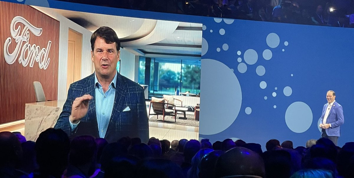 Super cool to hear from <a href="/Ford/">Ford Motor Company</a> CEO &amp; the partnership with <a href="/Cisco/">Cisco</a> that is key to the automaker's pivot to deliver a digital experience post sale to provide continuous improvements &amp; performance <a href="/CiscoLive/">CiscoLive</a> #CiscoLive22